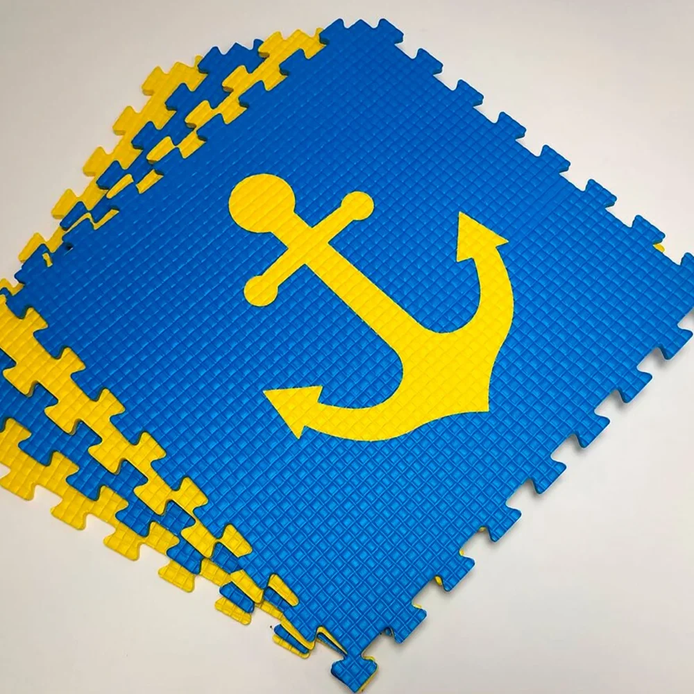 Мягкий пол "Моряк" 500x500x10 мм 45 шор