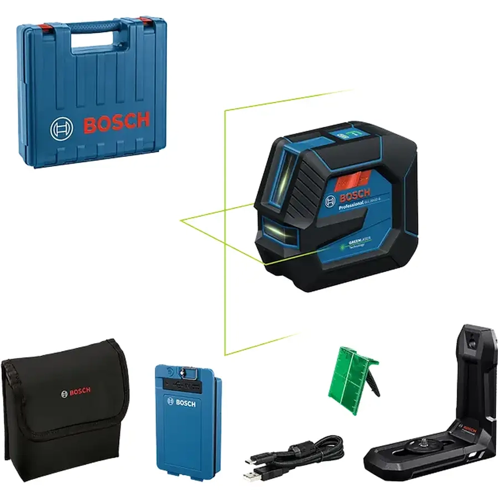 Лазерный нивелир GLL 20-22 G + LB10 + BA3.7VXL + кейс BOSCH 0601065602