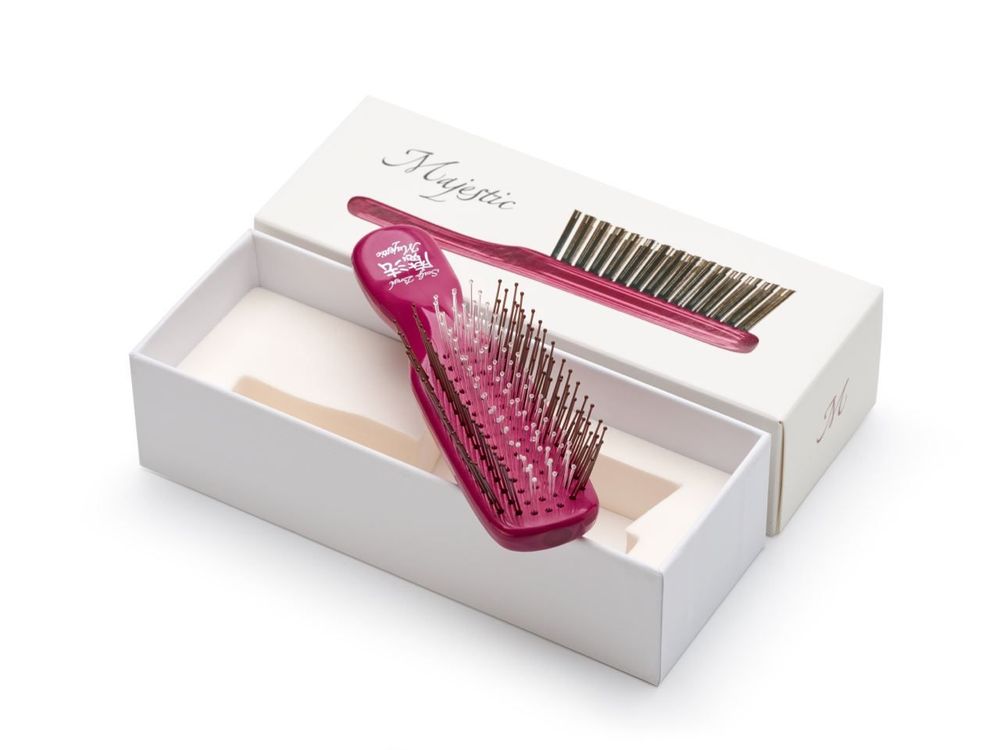 Расческа Majestic Scalp Brush спелая вишня (дорожная версия)