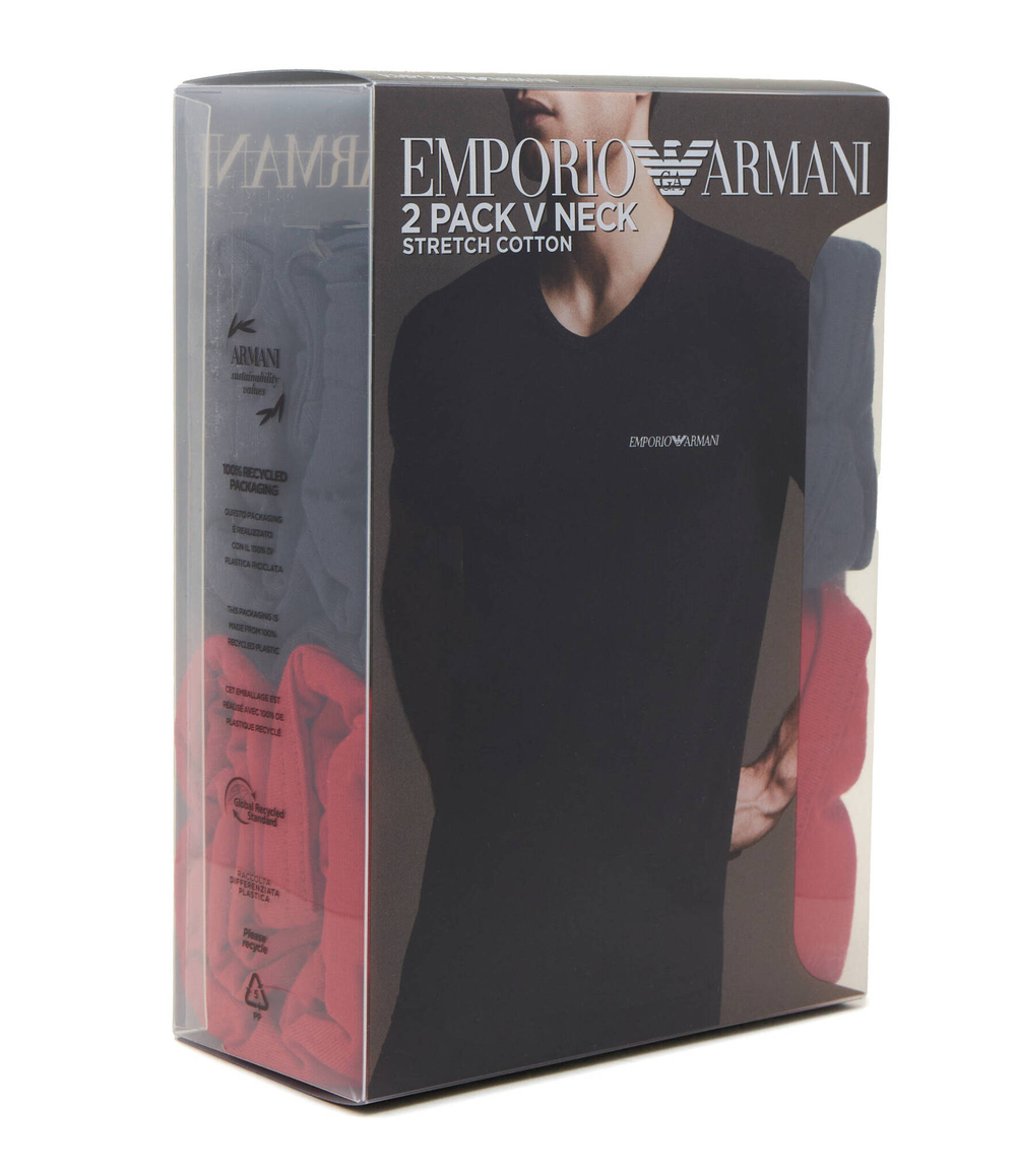 Футболка 2шт. Emporio Armani - красный(111849 4R717)