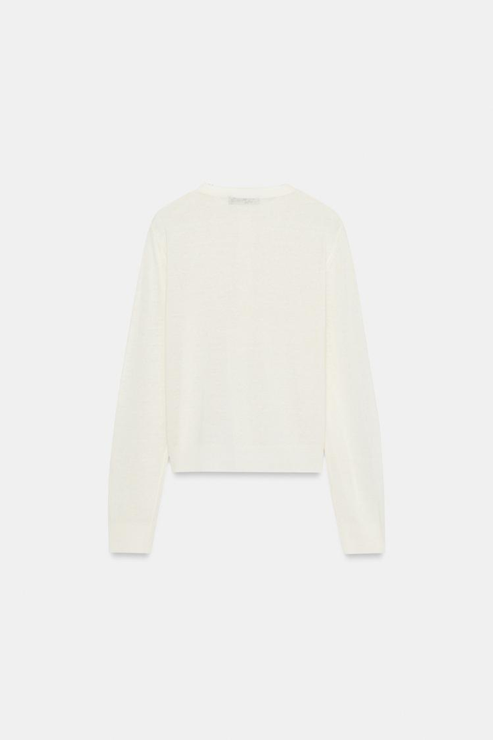 ZARA СВИТЕР НА ПУГОВИЦАХ, ЭКРЮ
