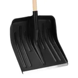 Лопата для уборки снега пластиковая, 420 х 425 х 1550 мм, деревянный черенок, Сибртех — фото 3