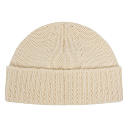 Czapka zimowa Lacoste 3D Rib Knit Wool Beanie - ecru white