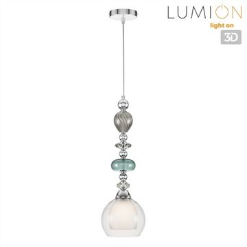 Светильник подвесной 1*Е27 8294/1A хром/белый/прозрачный GANNA Lumion