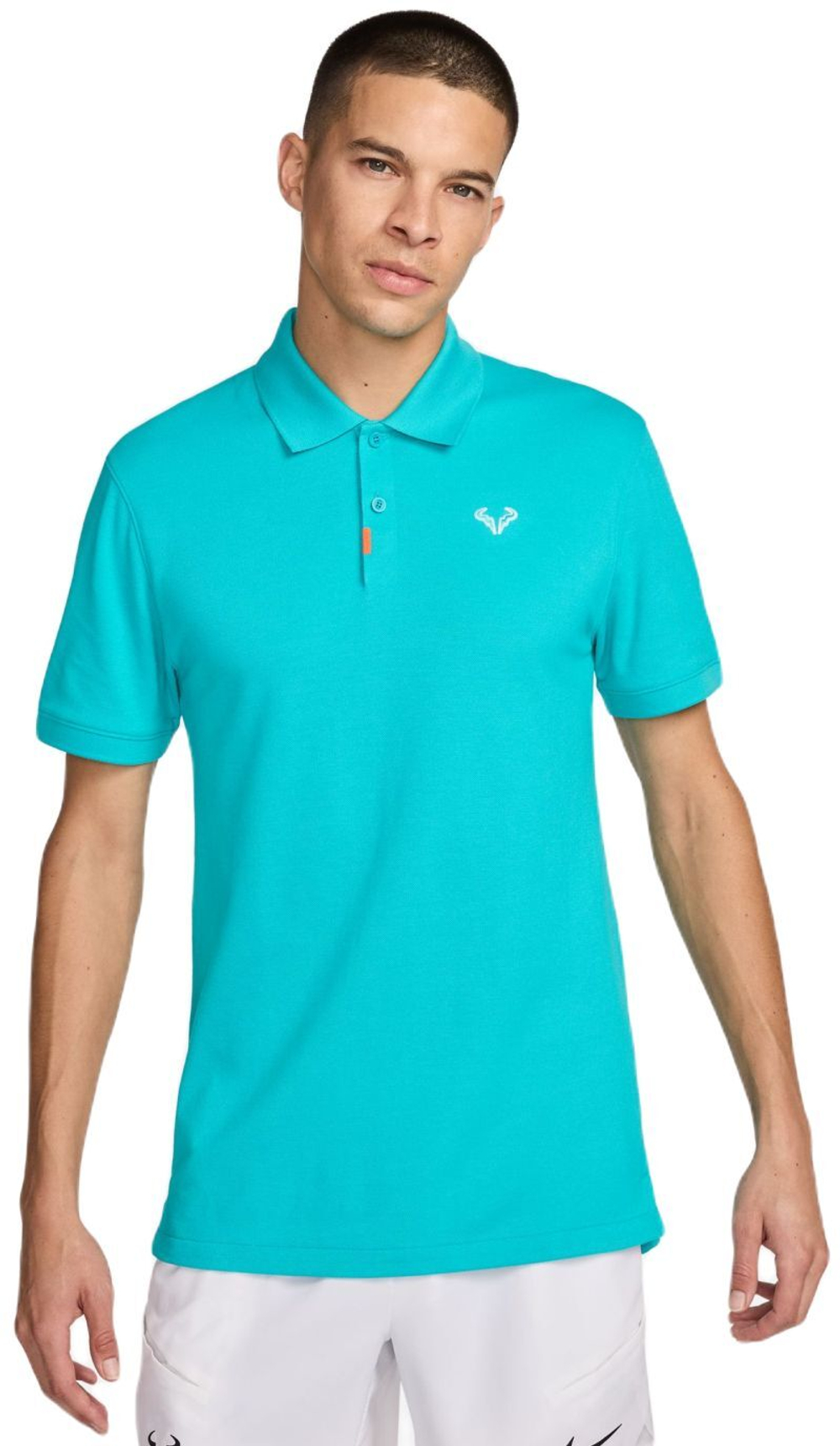 Мужское теннисное поло Nike Rafa Slim Polo - dusty cactus/white