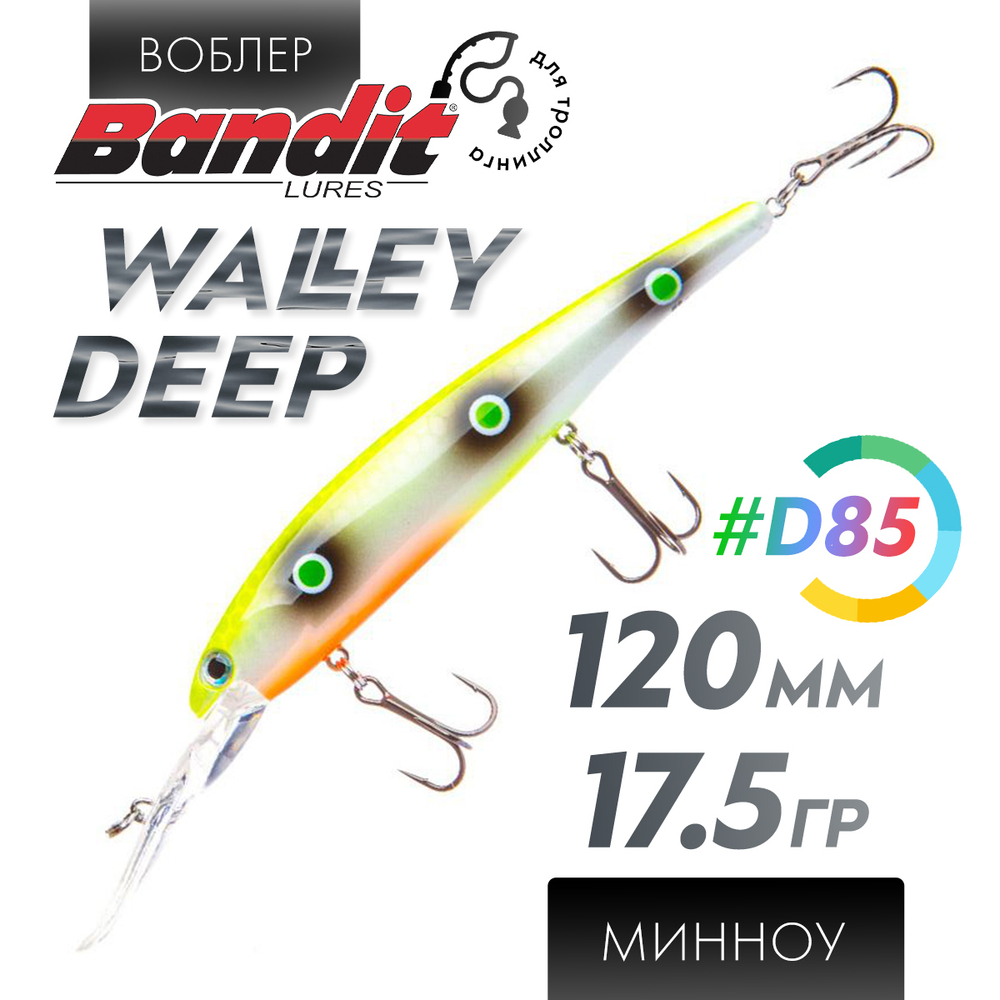Воблер Bandit Walleye Deep (120мм, 17.5гр)