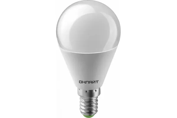 Лампа светодиодная Онлайт 220V G45 Е14 10W 2700K шар 31239
