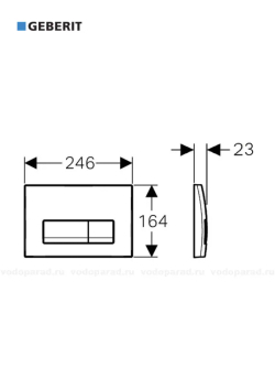 Кнопка смыва Geberit Delta 115.119.11.1 белая
