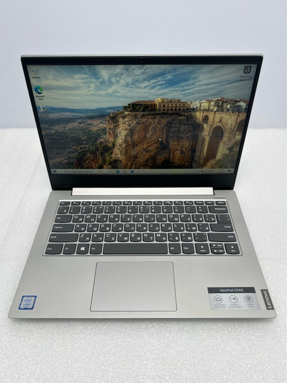 Ноутбука Lenovo IdeaPad S340-14IWL (81N700PQRK) 14"/Intel Core i3 - 8145U/RAM 8 GB/SSD 128 GB/Intel UHD Graphics 620/1920x1080/IPS/DOS/Подсветка кл-ры:нет/серебристый. Состояние: B1