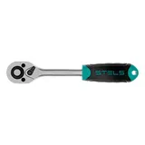 Ключ-трещотка 3/8", CrV, 72 зуба, с быстрым сбросом, матовый хром Stels — фото 3