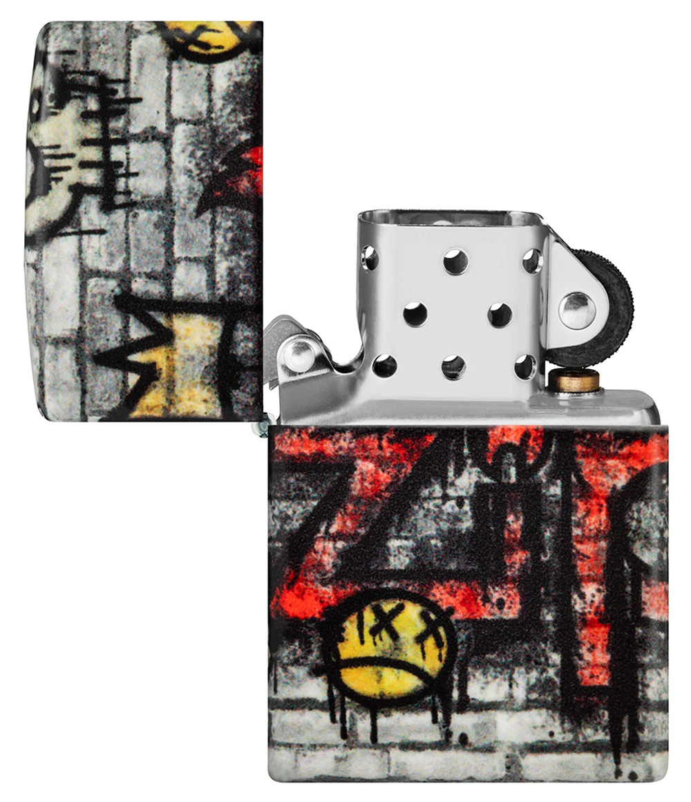 Зажигалка ZIPPO Graffiti King с покрытием 540 Matte, латунь/сталь, разноцветная, матовая, 38x13x57 м