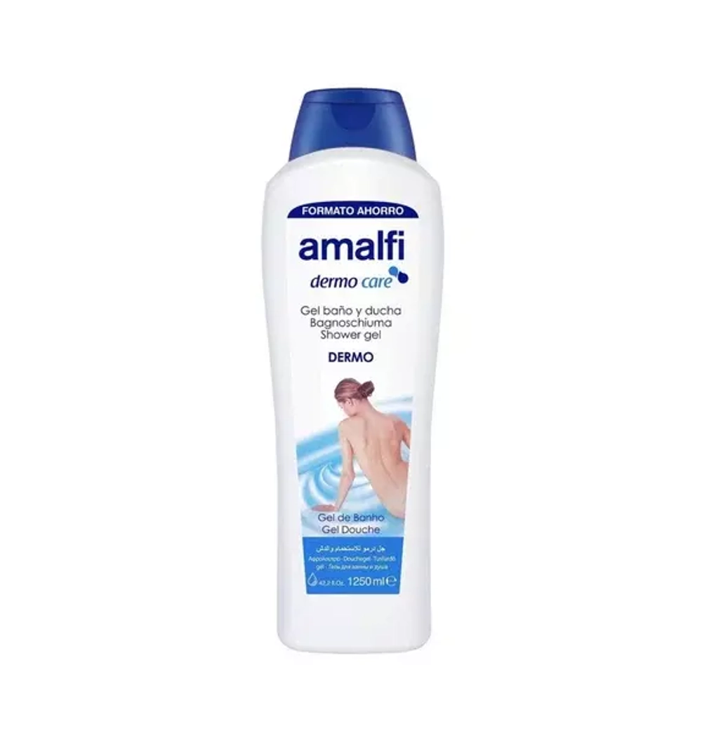 AMALFI 1250мл Гель для ванн и душа DERMO/ГИПОАЛЛЕРГЕННЫЙ ДЛЯ ВСЕХ ТИПОВ*10 белый