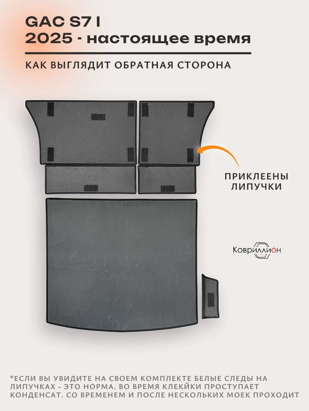 Коврики ЭВА в багажник с накладками на задние сидения для GAC S7 I (25-н.в.)