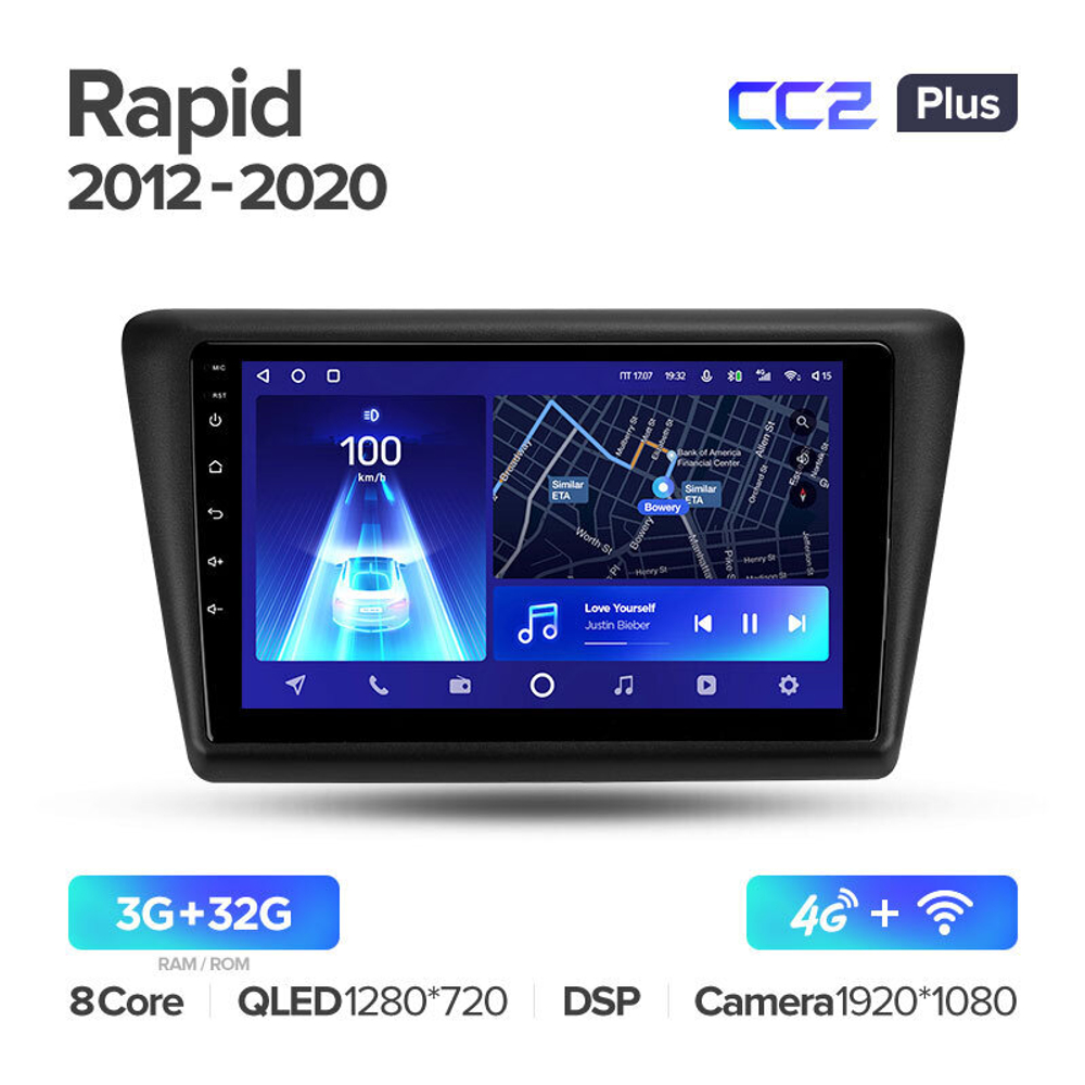 Teyes CC2 Plus 9" для Skoda Rapid 2012-2020