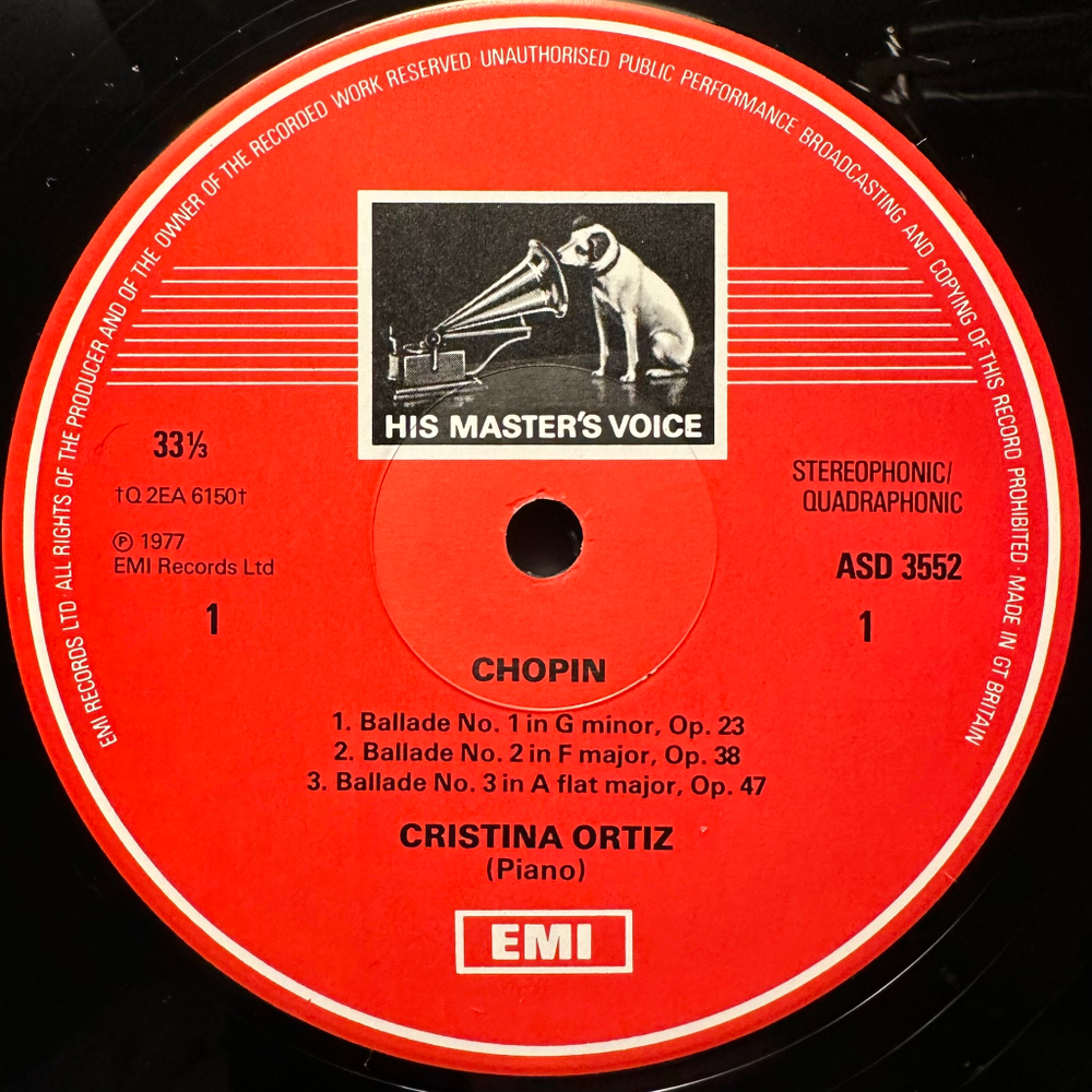 Шопен - Кристина Ортис исполняет Четыре баллады Шопена (Англия 1978г.)