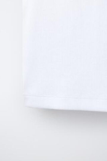 ZARA ТОП В РУБЧИК, БЕЛЫЙ