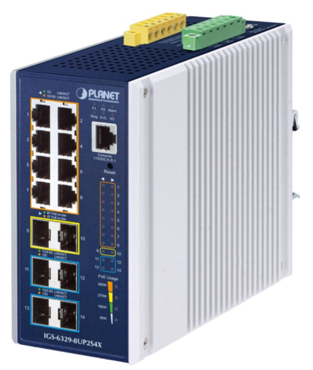 Коммутатор Planet IGS-6329-8UP2S4X