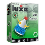 Презерватив Luxe (злой ковбой , 1 шт) (Цвет: прозрачный с синим, желтым и красным)