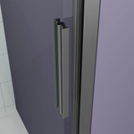 Душевая дверь Veconi Ottimo P30 GR, 800x1900, графит брашинг, стекло тонированное матовое