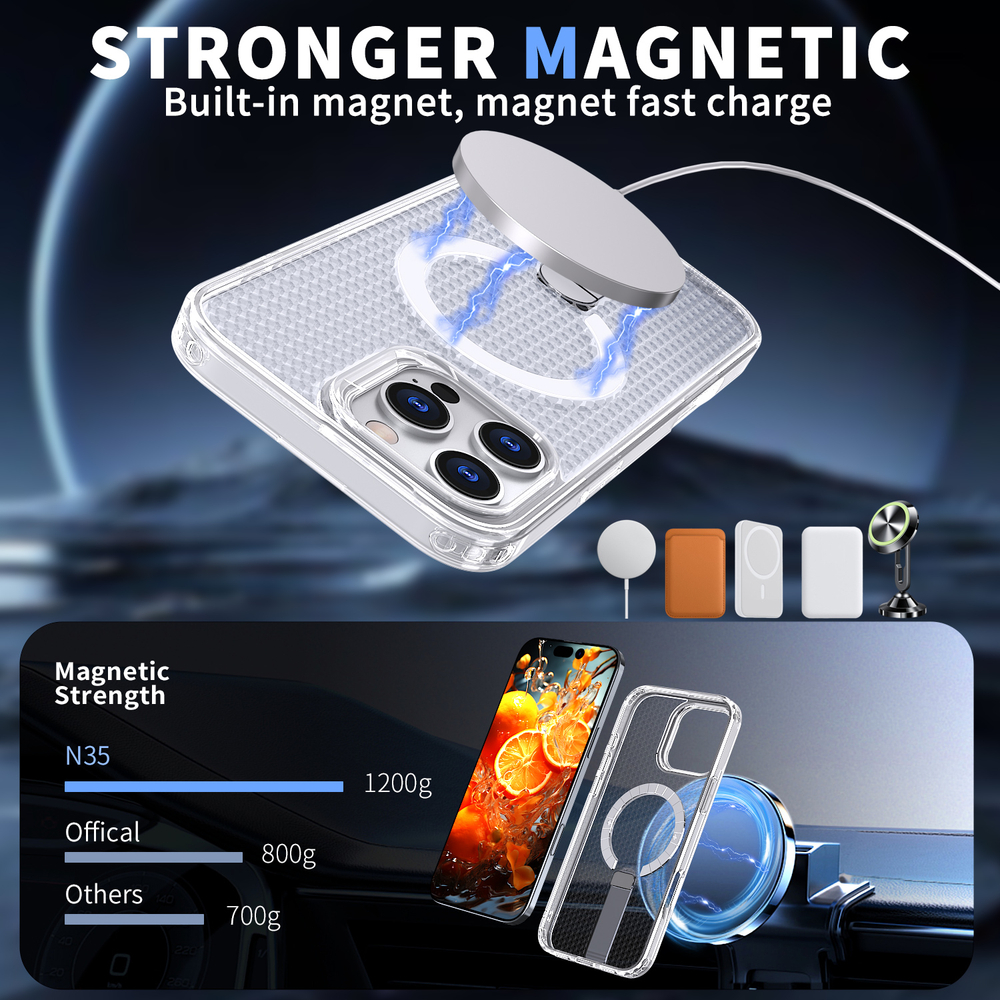 Прозрачный чехол Mesh Pro Magnetic Case для iPhone 16 Pro