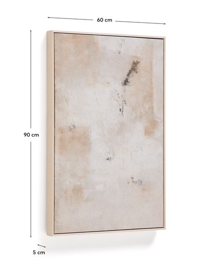 Абстрактная картина Selnar бежевая 60 x 90 см