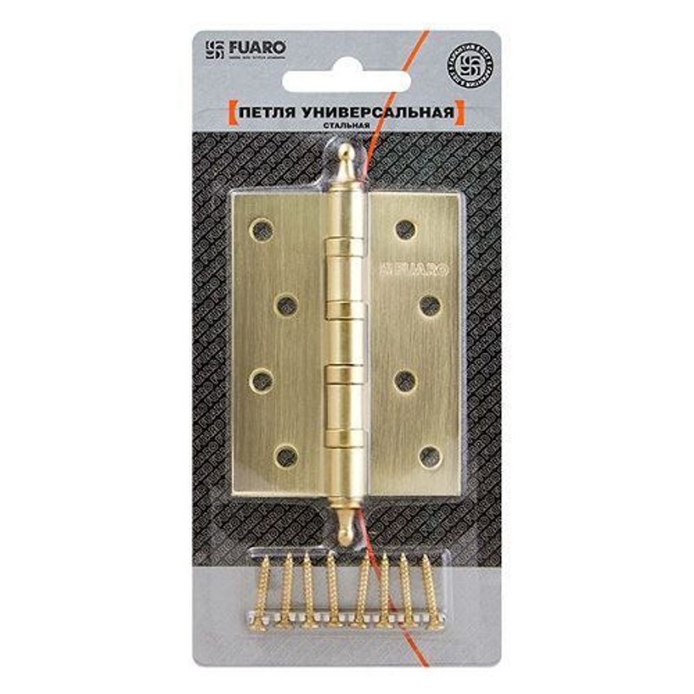 Петля дверная универсальная FUARO 4BB/A/BL 100x75x2,5 CP хром /30967/ (1 шт)
