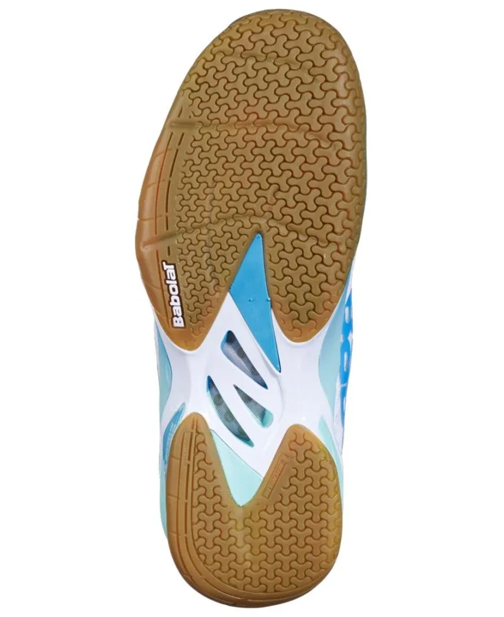Женские кроссовки для padel Babolat Shadow 4 - white/lagoon