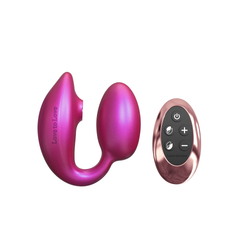 Cтимулятор клитора и зоны G с пультом для пары Love to love WONDERLOVER - IRIDESCENT BERRY