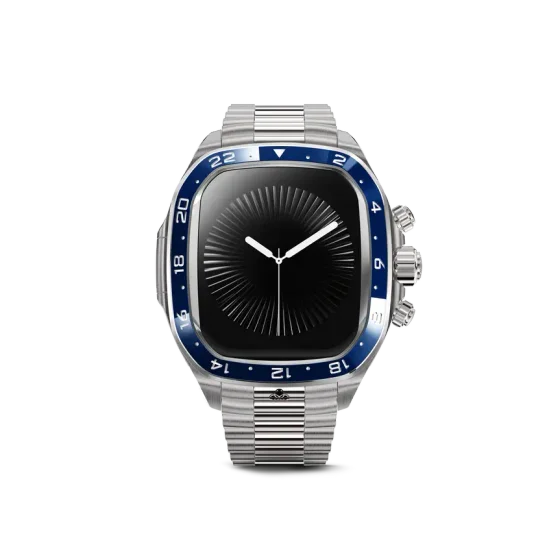 Корпус для Apple Watch CRCS46 - Серебристый/Синий