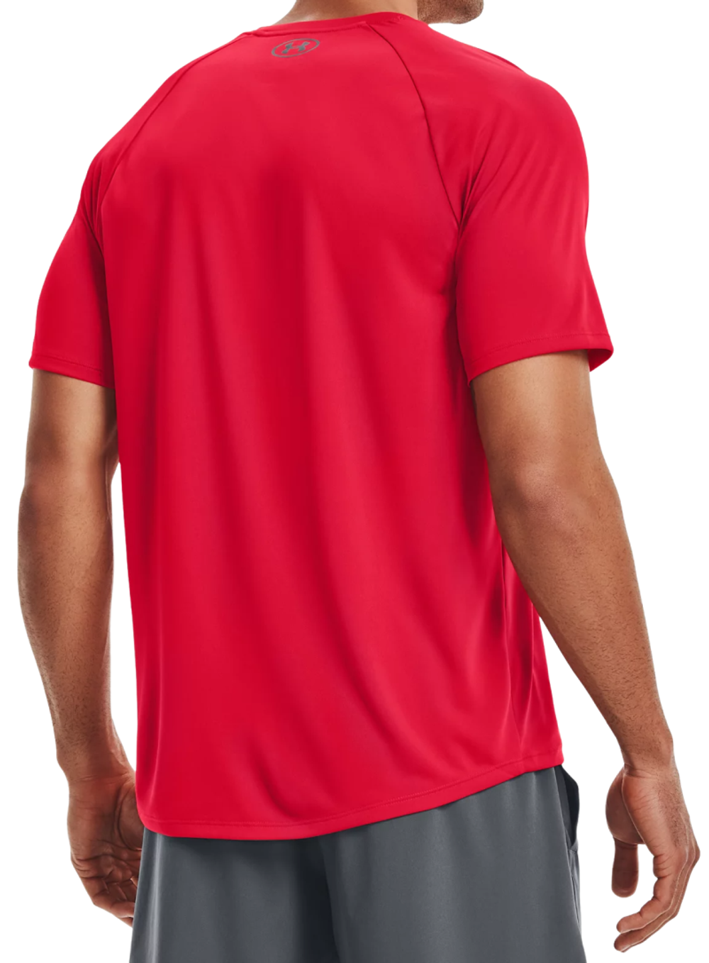 Мужская теннисная футболка Under Armour Tech SS Tee 2.0 - red/graphite