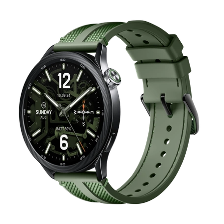 Смарт-часы Xiaomi Watch S5 46mm Jungle Green 316L Stainless Steel Case Forged Carbon Bezel Fluororubber Nylon Band Green 135–205mm