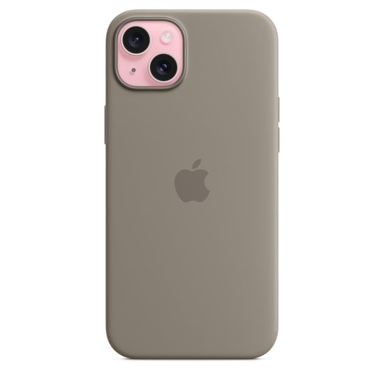 Силиконовый чехол для iPhone 15 с MagSafe ( Глиняный)