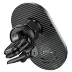 Держатель c беспроводной зарядкой в воздуховод Hoco CA91 (MagSafe) 15W магнитный черный
