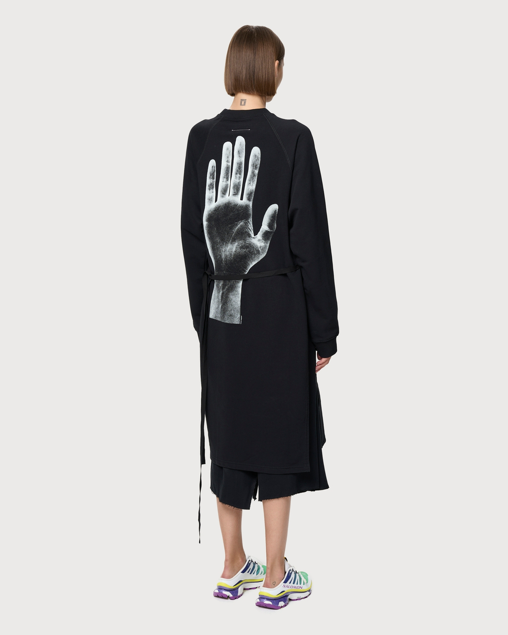 MM6 MAISON MARGIELA СВИТШОТ ДЛИННЫЙ ЖЕНСКИЙ С ПРИНТОМ НА СПИНЕ