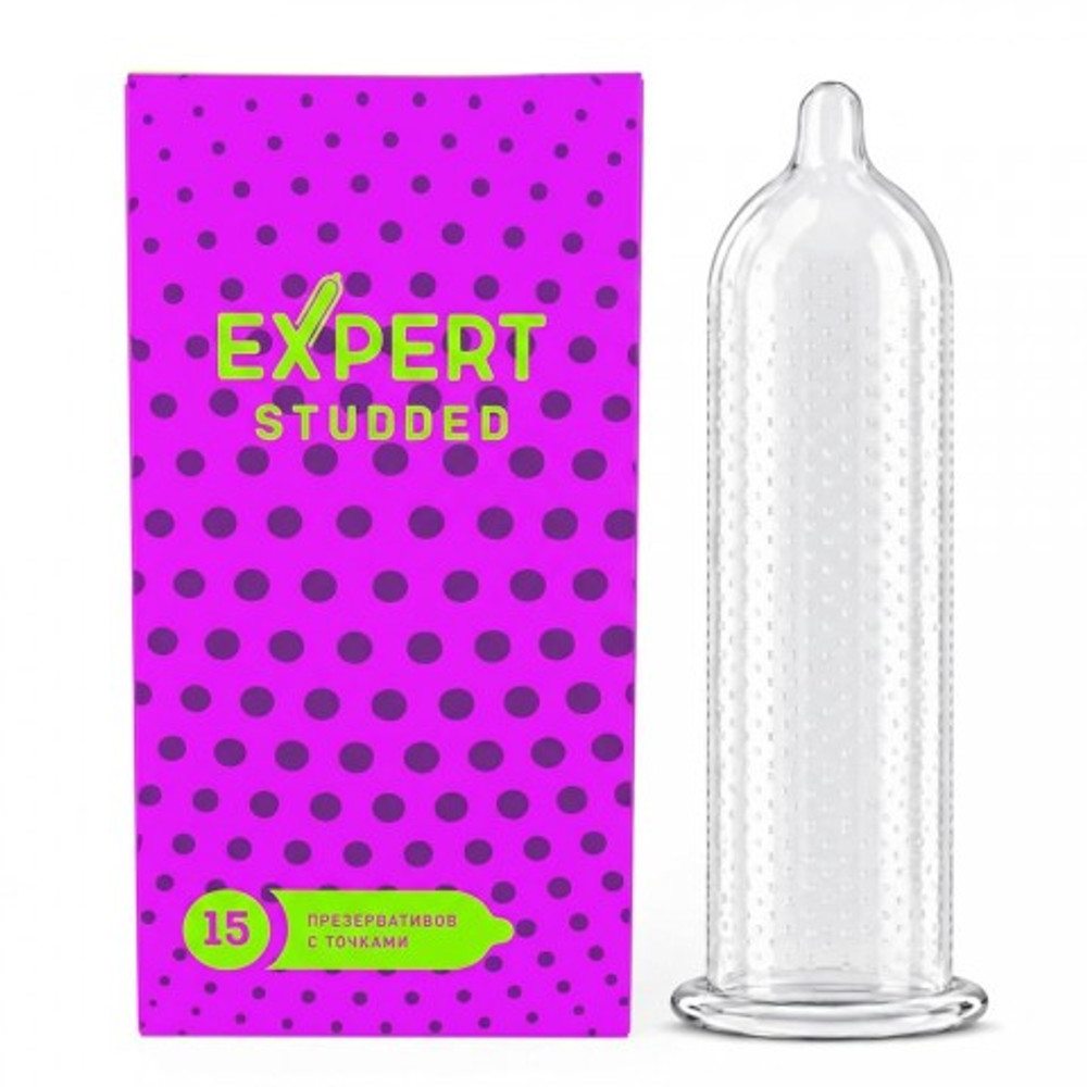 Презервативы EXPERT Studded, облегающие, точечные, 15 шт