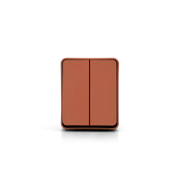 ATLASDESIGN PROFI IP54 О/У 2-клавишный ВЫКЛЮЧАТЕЛЬ, сх.5, 10АХ, ТЕРРАКОТОВЫЙ