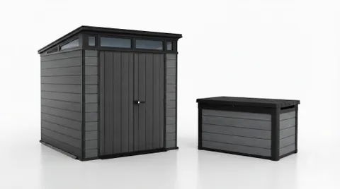 Keter Комплект для хранения: сарай "Кортина 7х7" + Сундук Кортина (Cortina box 380L) 380л