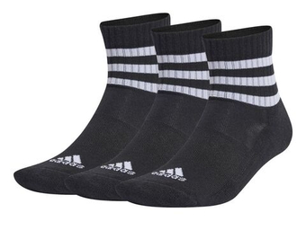 Теннисные носки Adidas 3-Stripes Cushioned Sportswear Low-Cut 3P - черный