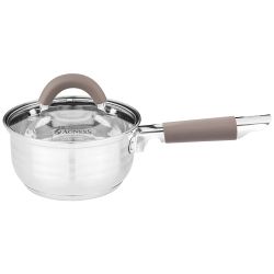 КОВШ AGNESS СО СТЕКЛ.КРЫШКОЙ СЕРИЯ CLASSIC 0,9 Л. 14*7,5 СМ