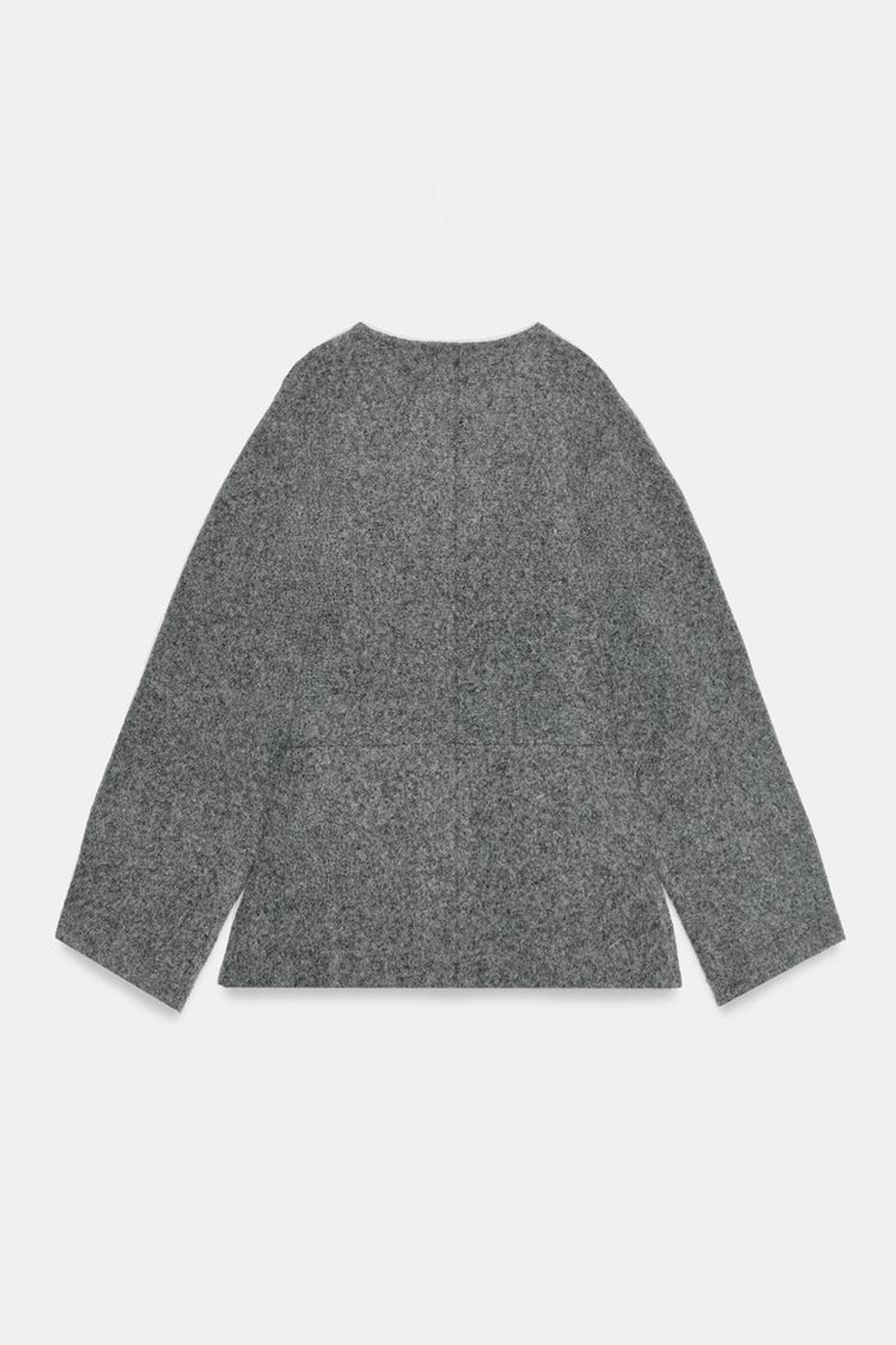 ZARA ПРИТАЛЕННЫЙ КАРДИГАН, СЕРЫЙ