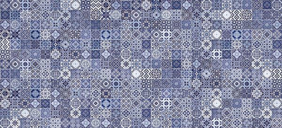 Настенная плитка Hammam рельеф голубой (HAG041D)