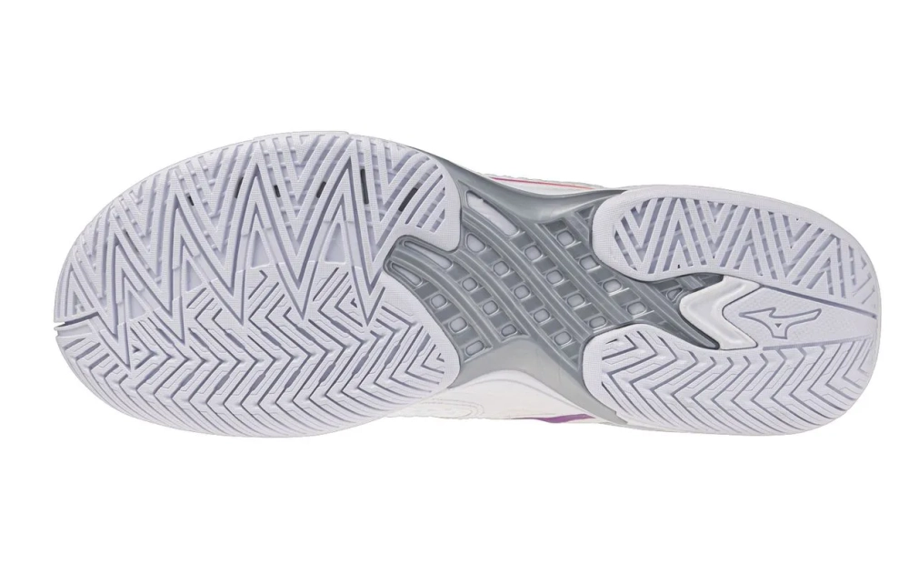 Женские Кроссовки теннисные Mizuno Wave Exceed Tour 7 AC - white/dahlia/lava orange