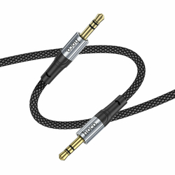 Кабель AUX, Jack 3,5mm(m) - Jack 3,5mm(m) HOCO UPA26, Fresh, 1.0м, цвет: чёрный