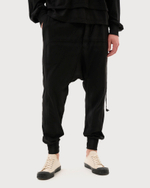 RICK OWENS DRKSHDW БРЮКИ ЧЕРНЫЕ LIDO PRISONER DRAWSTRING