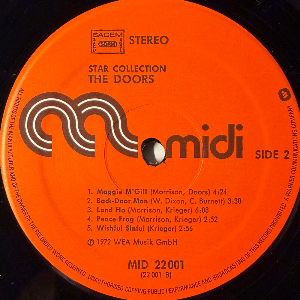 The Doors – Star-Collection (Франция 1973г.)Т