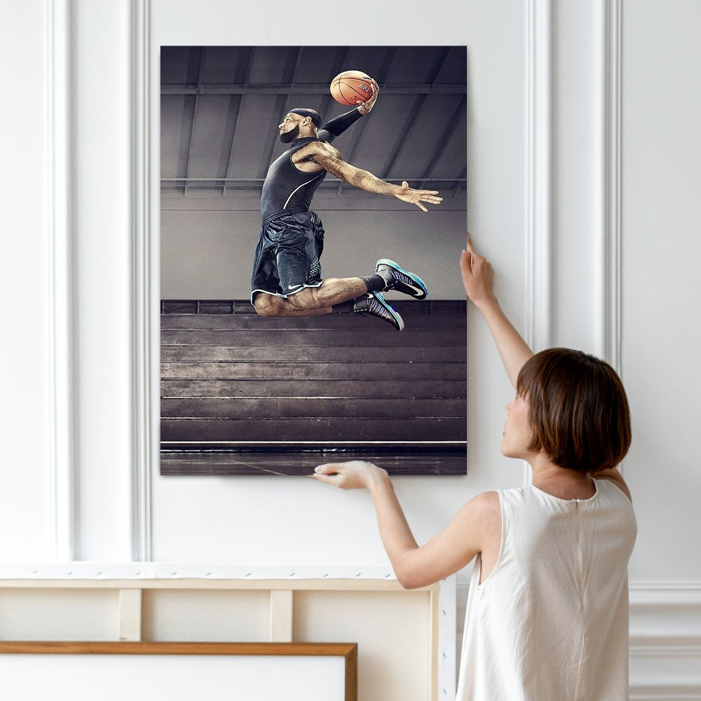 Картина интерьерная karTTina "Lebron James в прыжке", 50х70см 1шт.