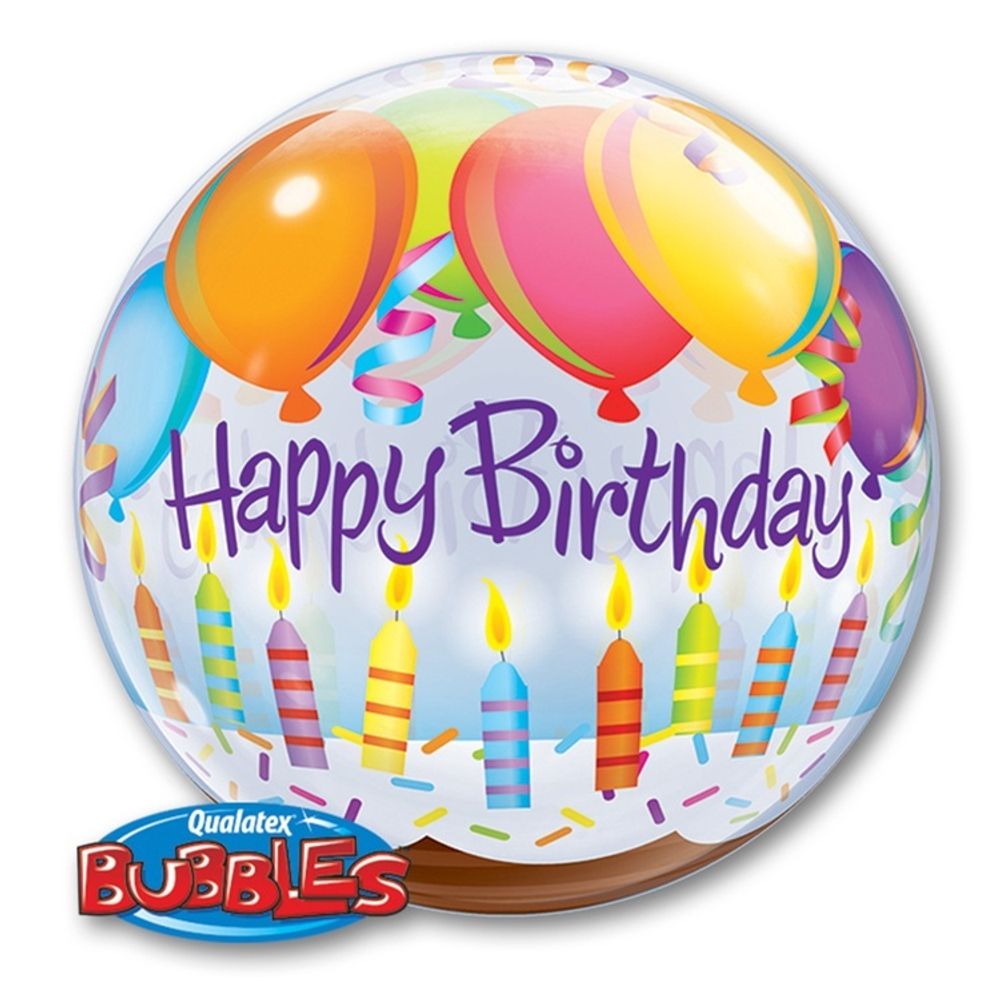П BUBBLE 22" HB Торт со свечками Шары