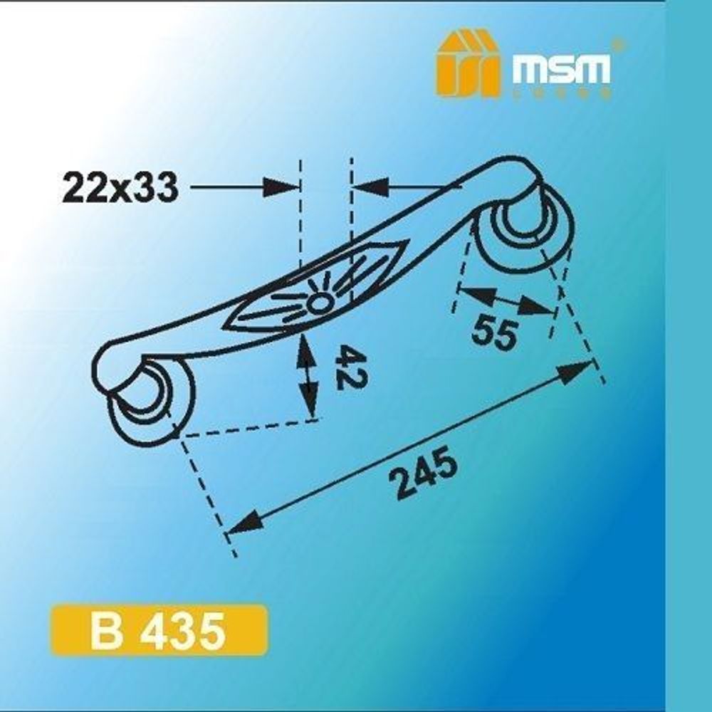 Ручка-скоба MSM B435 SN мат.никель