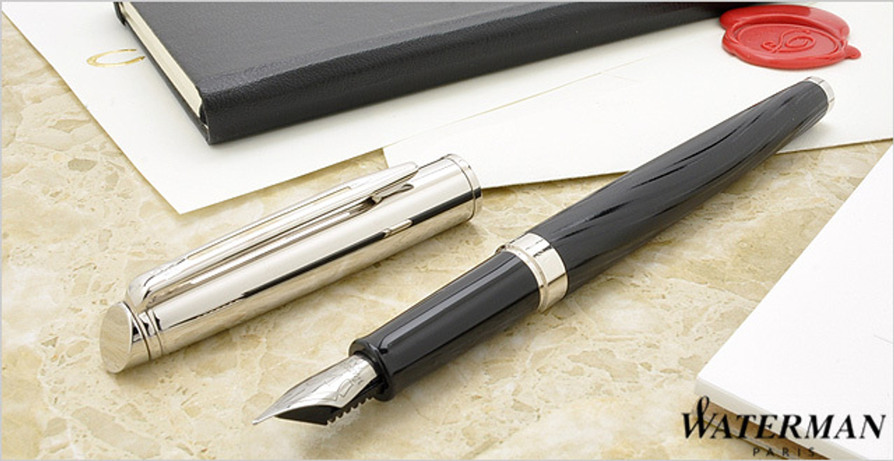 Перьевая ручка Waterman Hemisphere Deluxe, цвет: Silky CT, перо: F