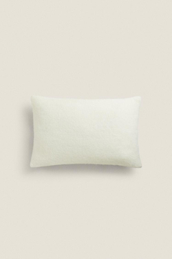 ZARA HOME ОДНОТОННЫЙ ЧЕХОЛ НА ПОДУШКУ, ЖЕЛТОВАТО-БЕЛЫЙ